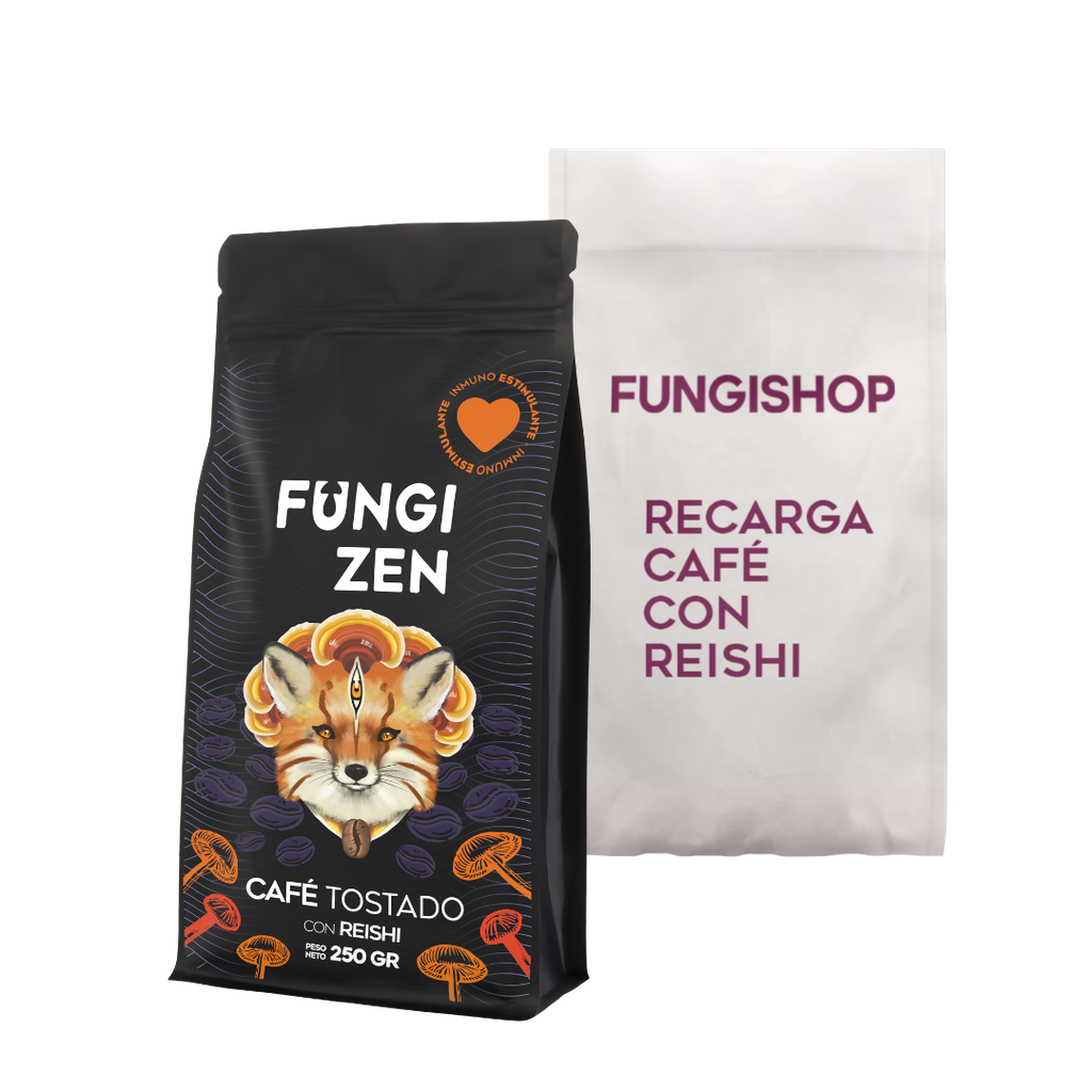[COM-ACR250] COMBO CAFÉ CON REISHI 250 GR + RECARGA 250 GR